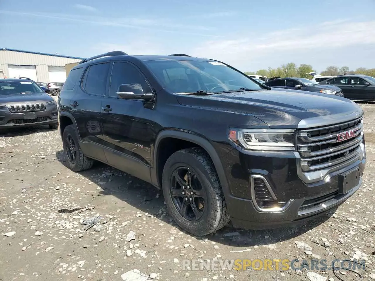4 fotografías del automóvil dañado 1GKKNLLS6MZ215400 GMC ACADIA 2021
