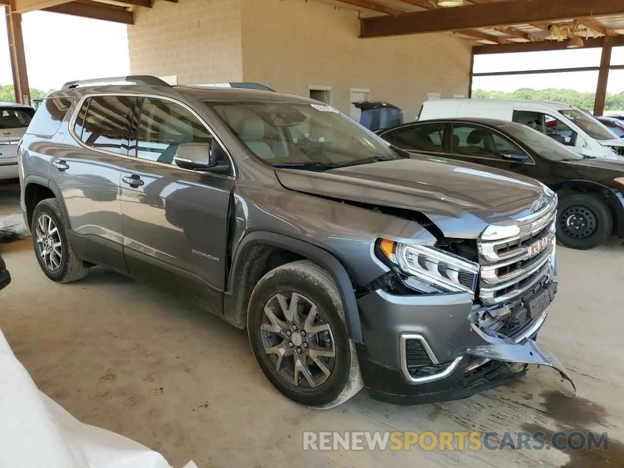 4 fotografías del automóvil dañado 1GKKNML49MZ198616 GMC ACADIA 2021