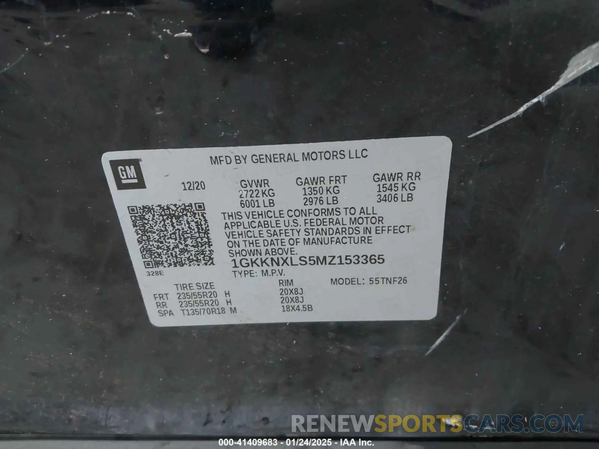 9 fotografías del automóvil dañado 1GKKNXLS5MZ153365 GMC ACADIA 2021