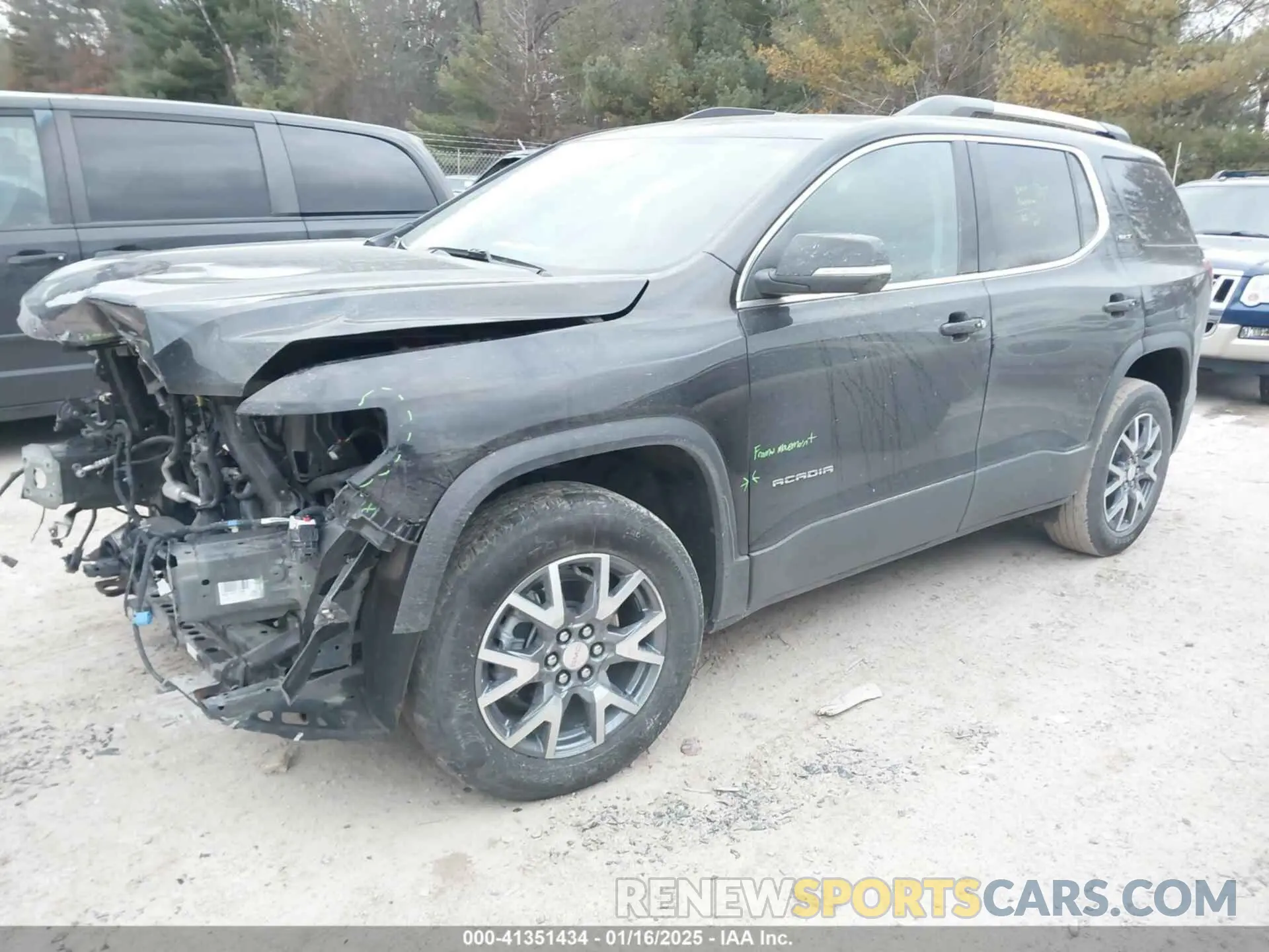 2 fotografías del automóvil dañado 1GKKNUL47NZ179614 GMC ACADIA 2022