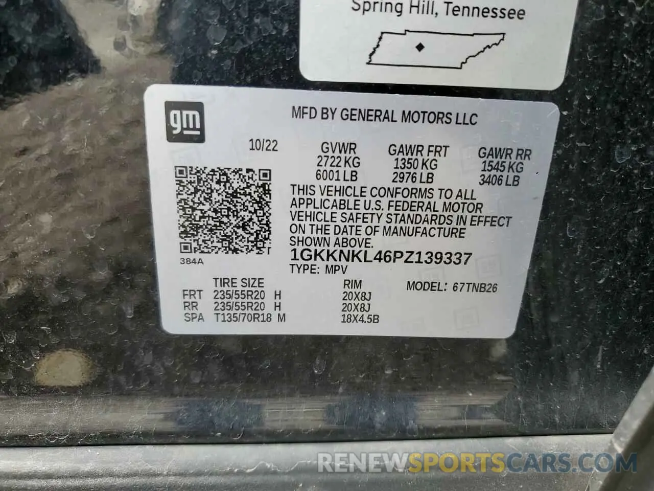 15 fotografías del automóvil dañado 1GKKNKL46PZ139337 GMC ACADIA 2023