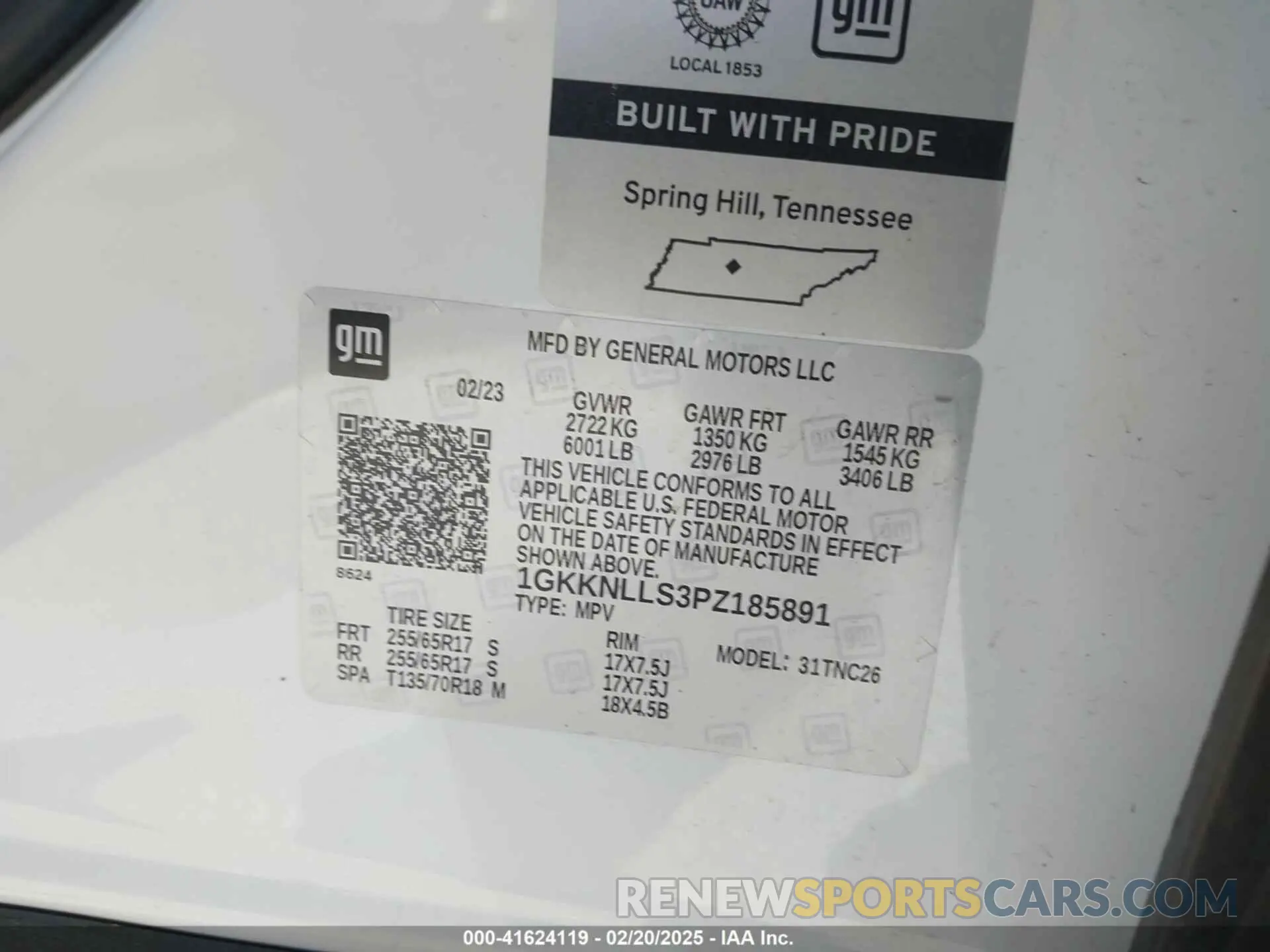 9 fotografías del automóvil dañado 1GKKNLLS3PZ185891 GMC ACADIA 2023