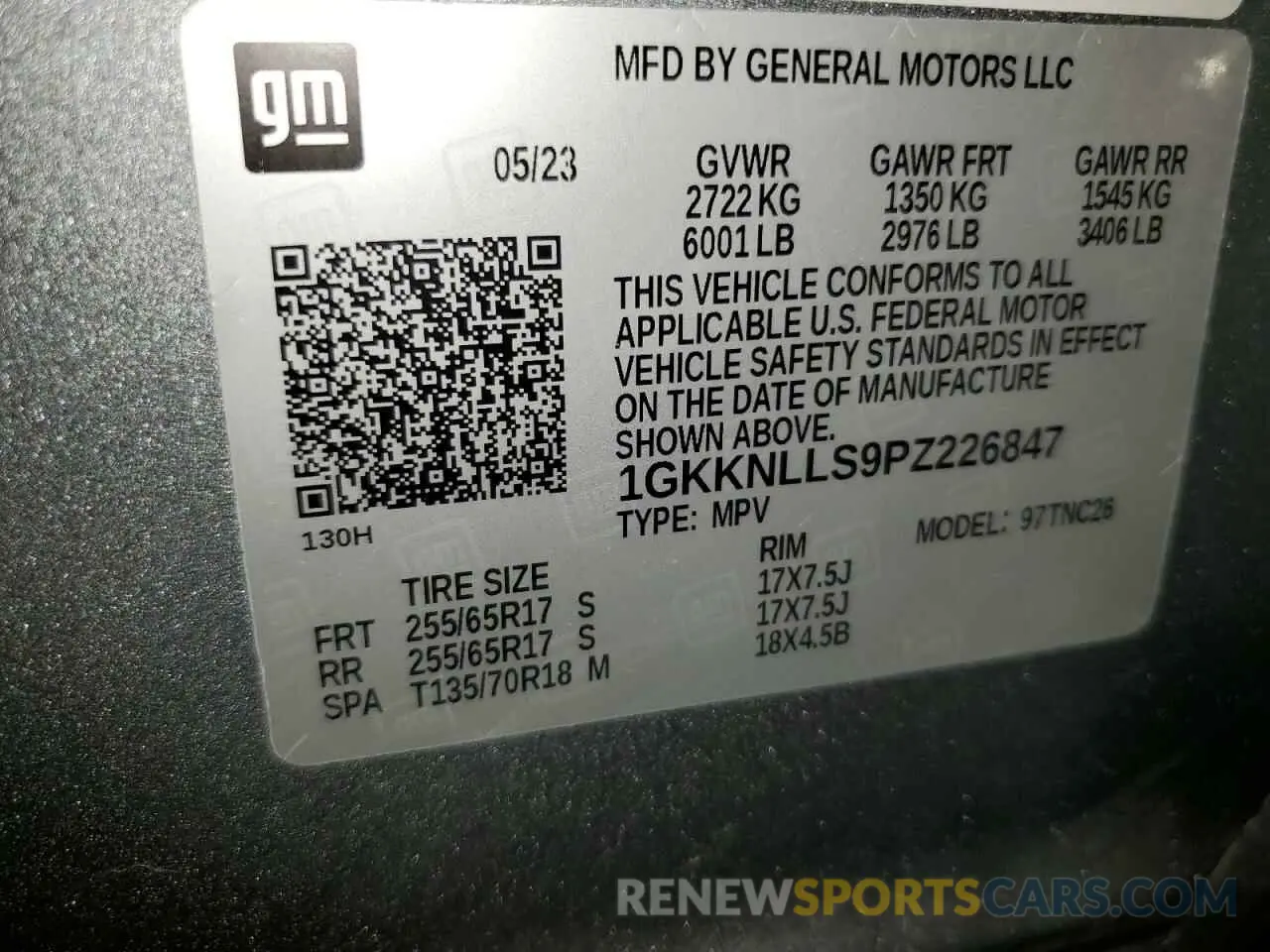 13 fotografías del automóvil dañado 1GKKNLLS9PZ226847 GMC ACADIA 2023