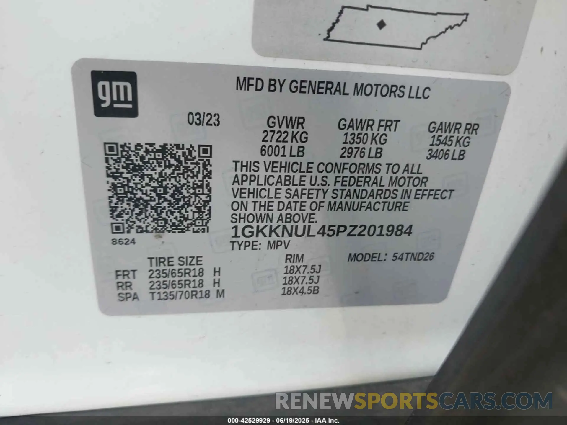 9 fotografías del automóvil dañado 1GKKNUL45PZ201984 GMC ACADIA 2023