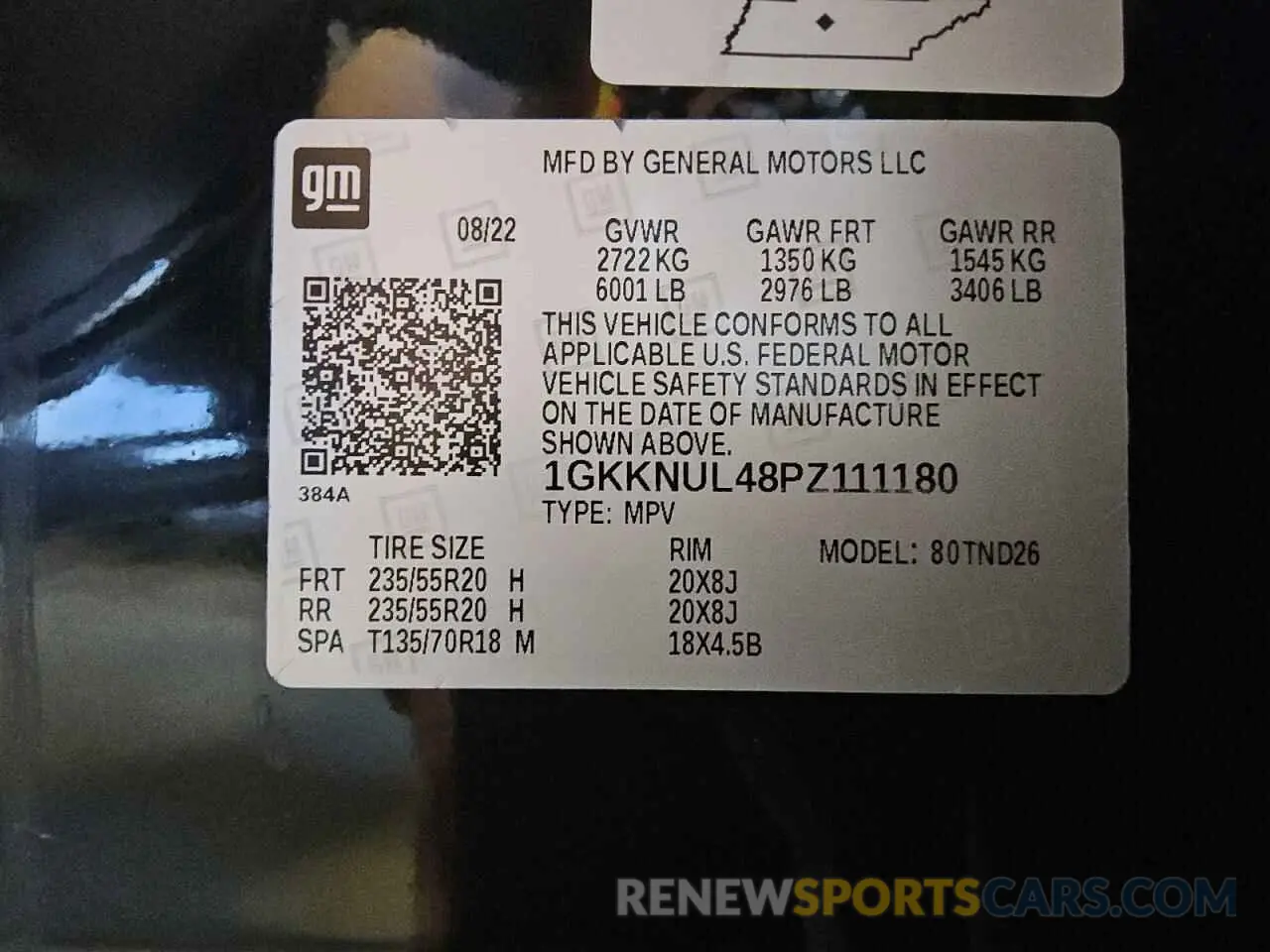13 fotografías del automóvil dañado 1GKKNUL48PZ111180 GMC ACADIA 2023