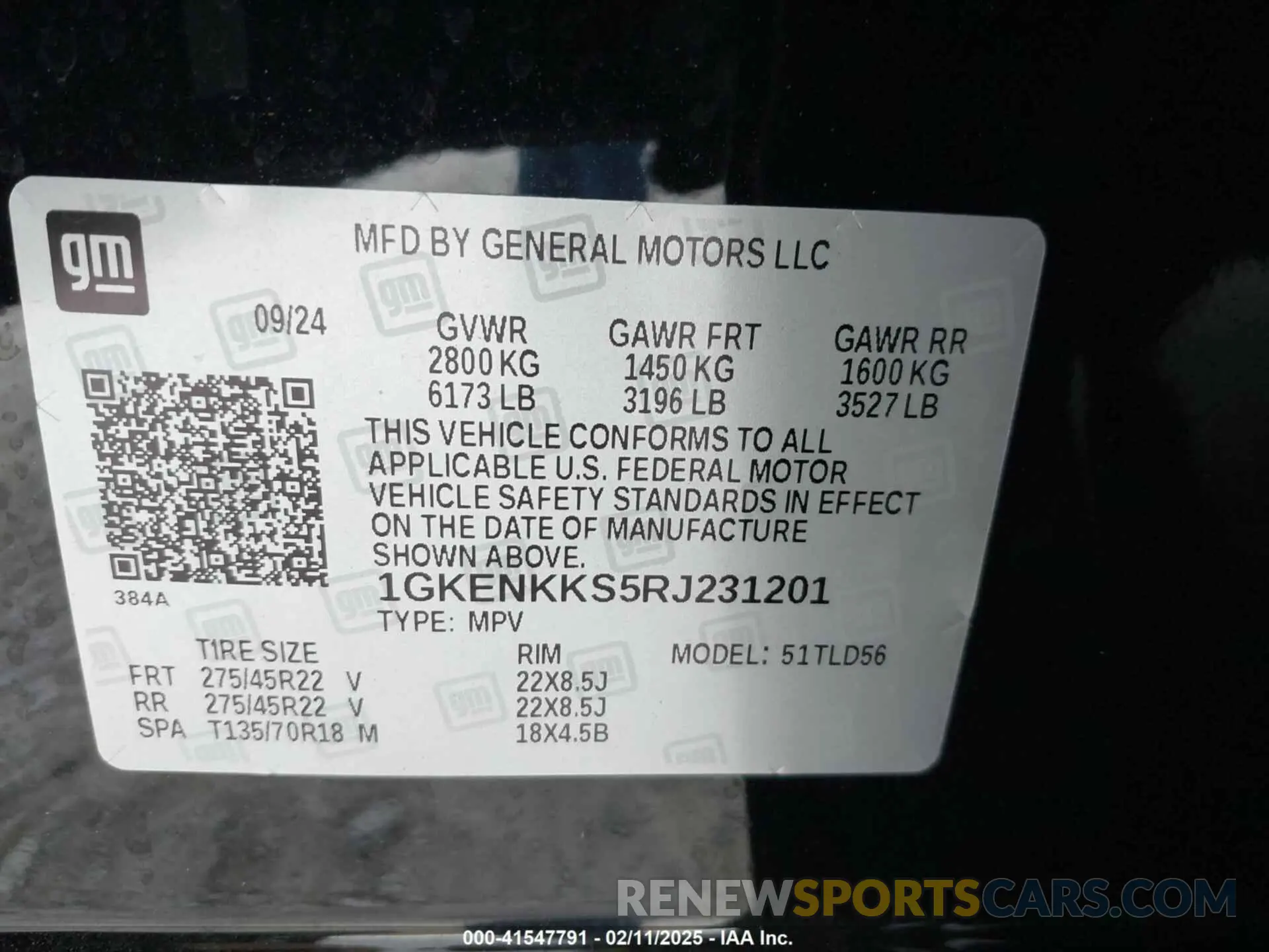 9 fotografías del automóvil dañado 1GKENKKS5RJ231201 GMC ACADIA 2024