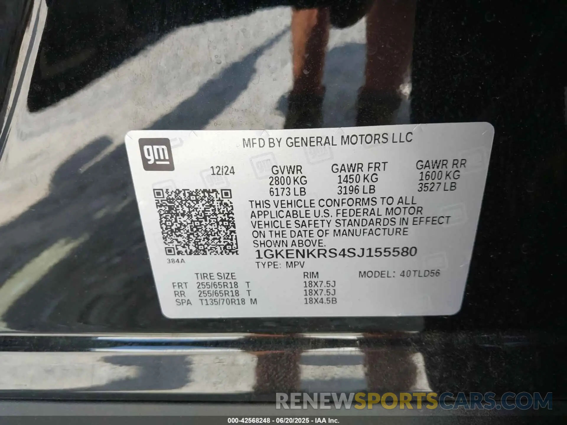 9 fotografías del automóvil dañado 1GKENKRS4SJ155580 GMC ACADIA 2025