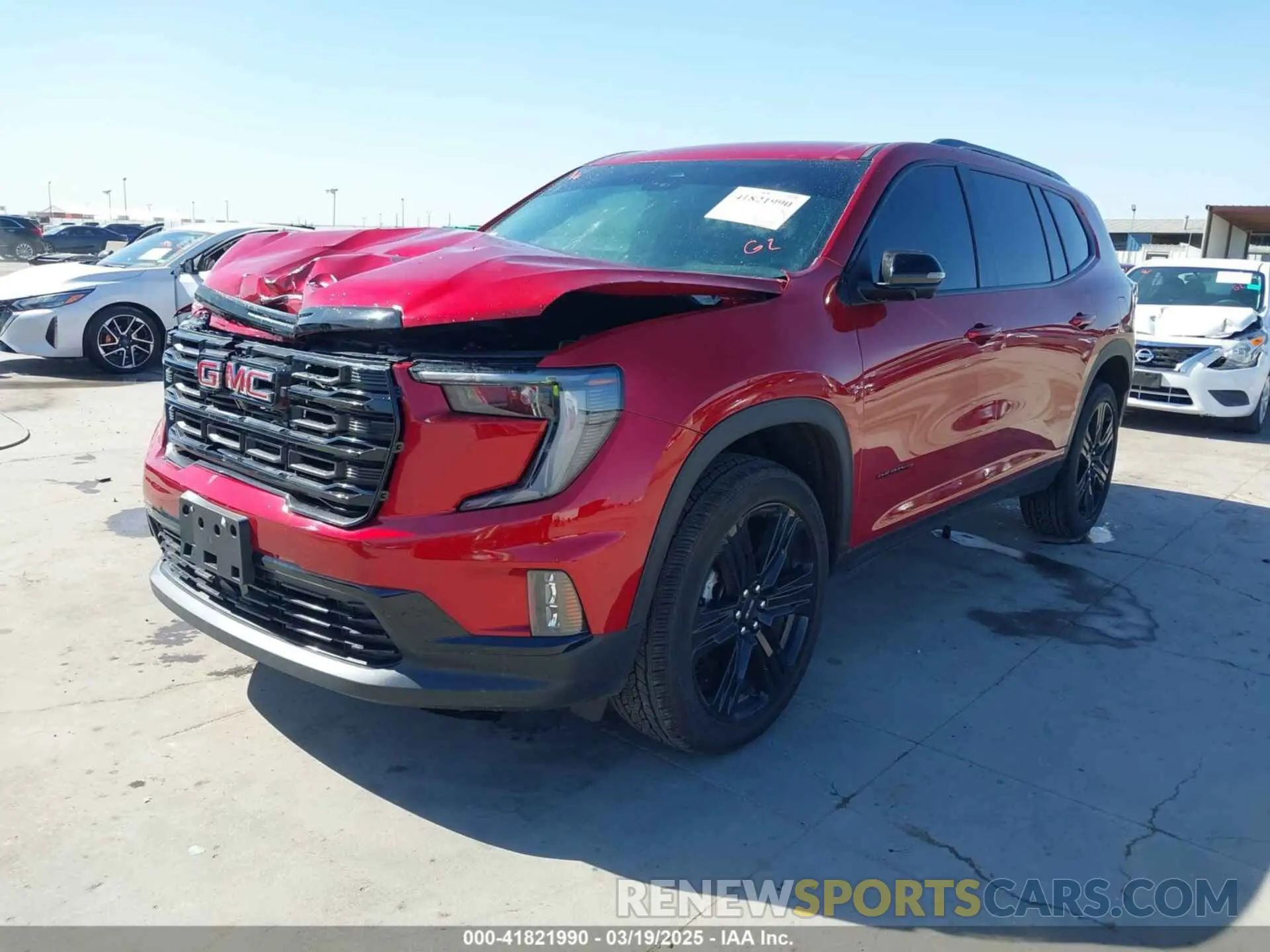 2 fotografías del automóvil dañado 1GKENNRS0SJ118513 GMC ACADIA 2025