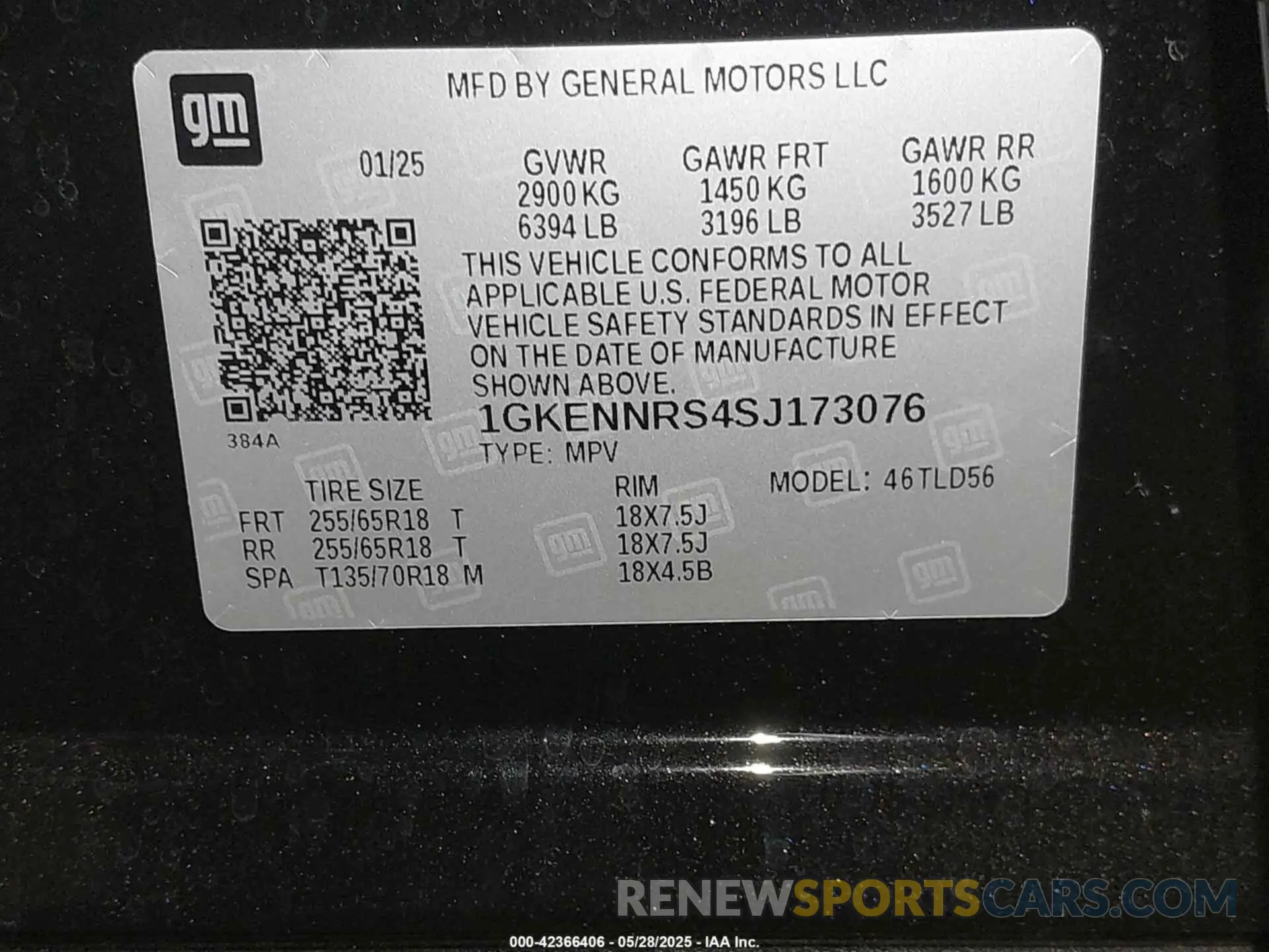 9 fotografías del automóvil dañado 1GKENNRS4SJ173076 GMC ACADIA 2025