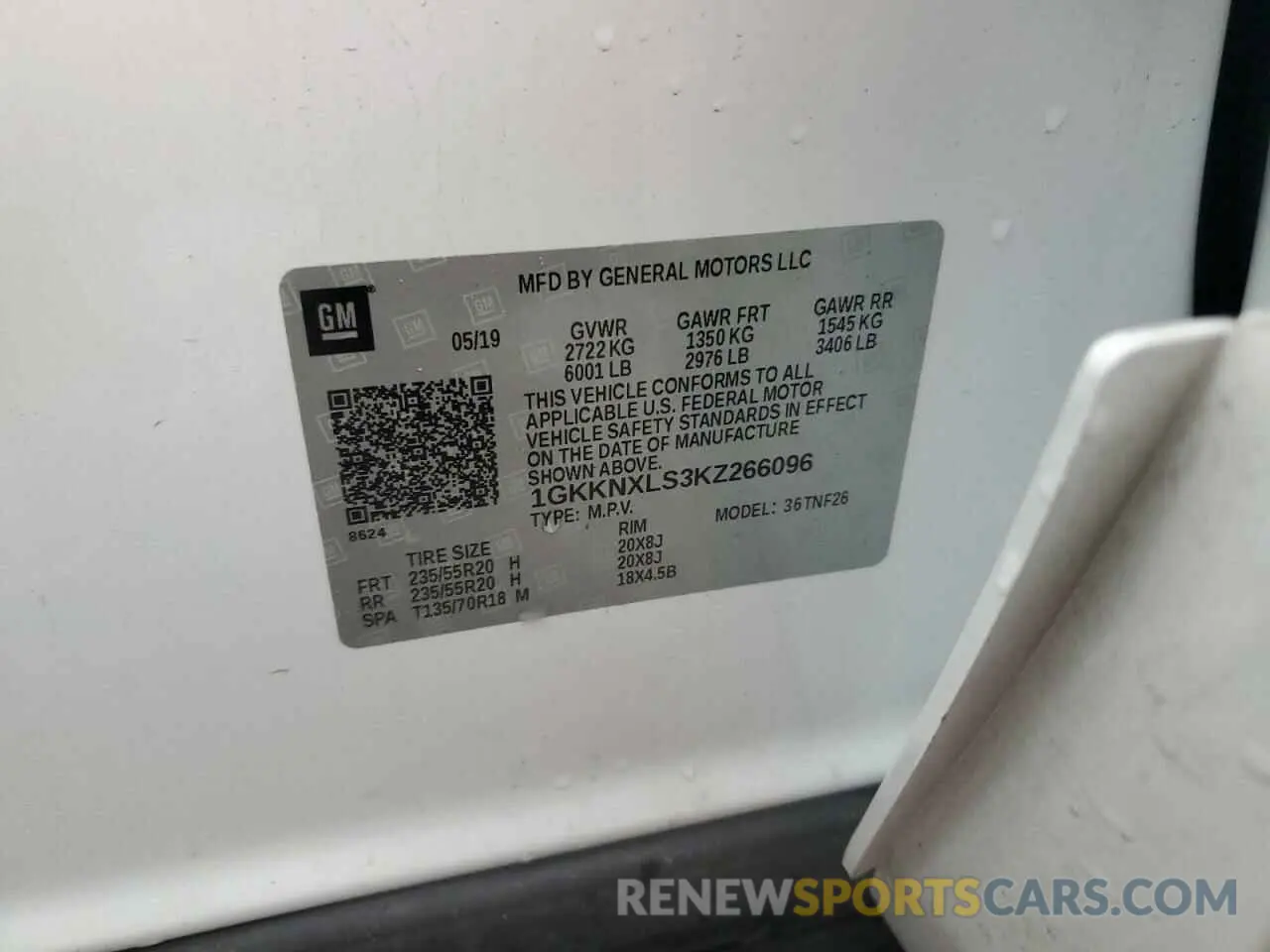 13 fotografías del automóvil dañado 1GKKNXLS3KZ266096 GMC ACADIA DEN 2019