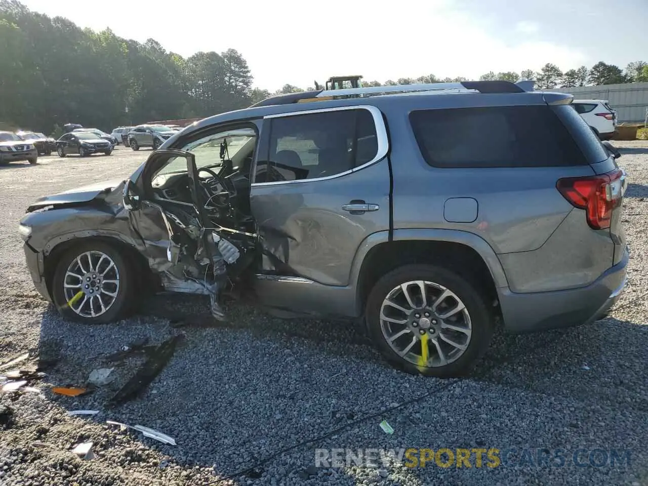 2 fotografías del automóvil dañado 1GKKNPLSXMZ194932 GMC ACADIA DEN 2021