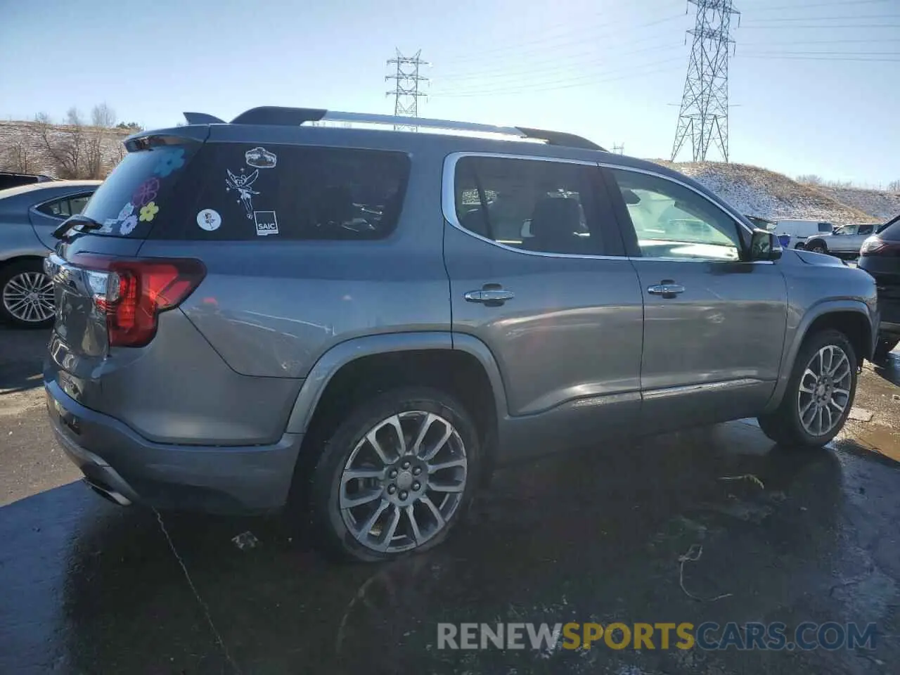 3 fotografías del automóvil dañado 1GKKNXLSXMZ134911 GMC ACADIA DEN 2021