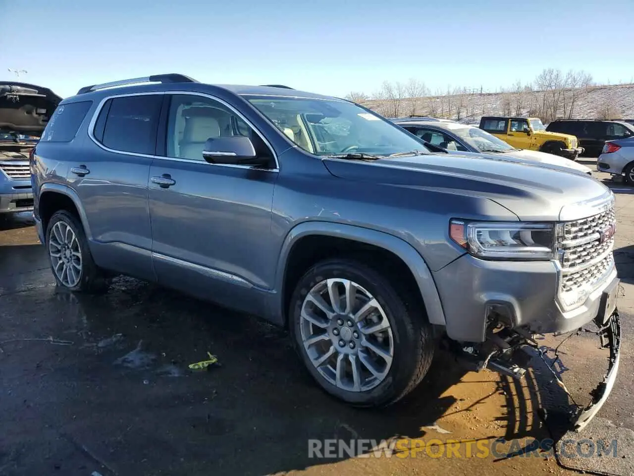 4 fotografías del automóvil dañado 1GKKNXLSXMZ134911 GMC ACADIA DEN 2021