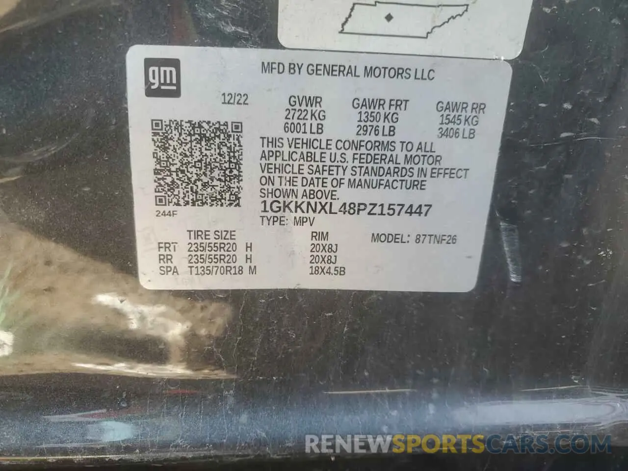 15 fotografías del automóvil dañado 1GKKNXL48PZ157447 GMC ACADIA DEN 2023