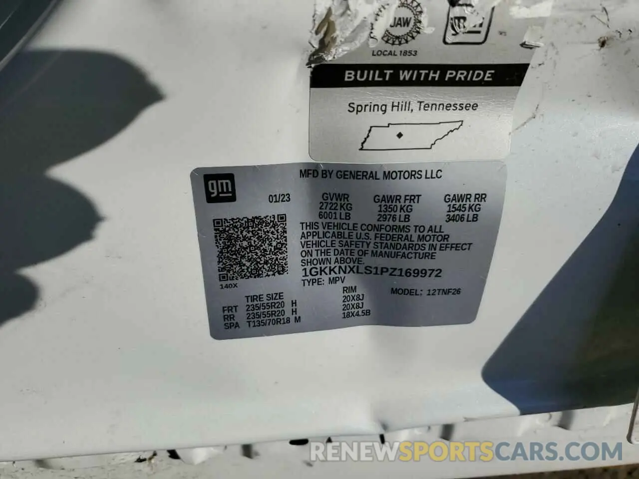 15 fotografías del automóvil dañado 1GKKNXLS1PZ169972 GMC ACADIA DEN 2023