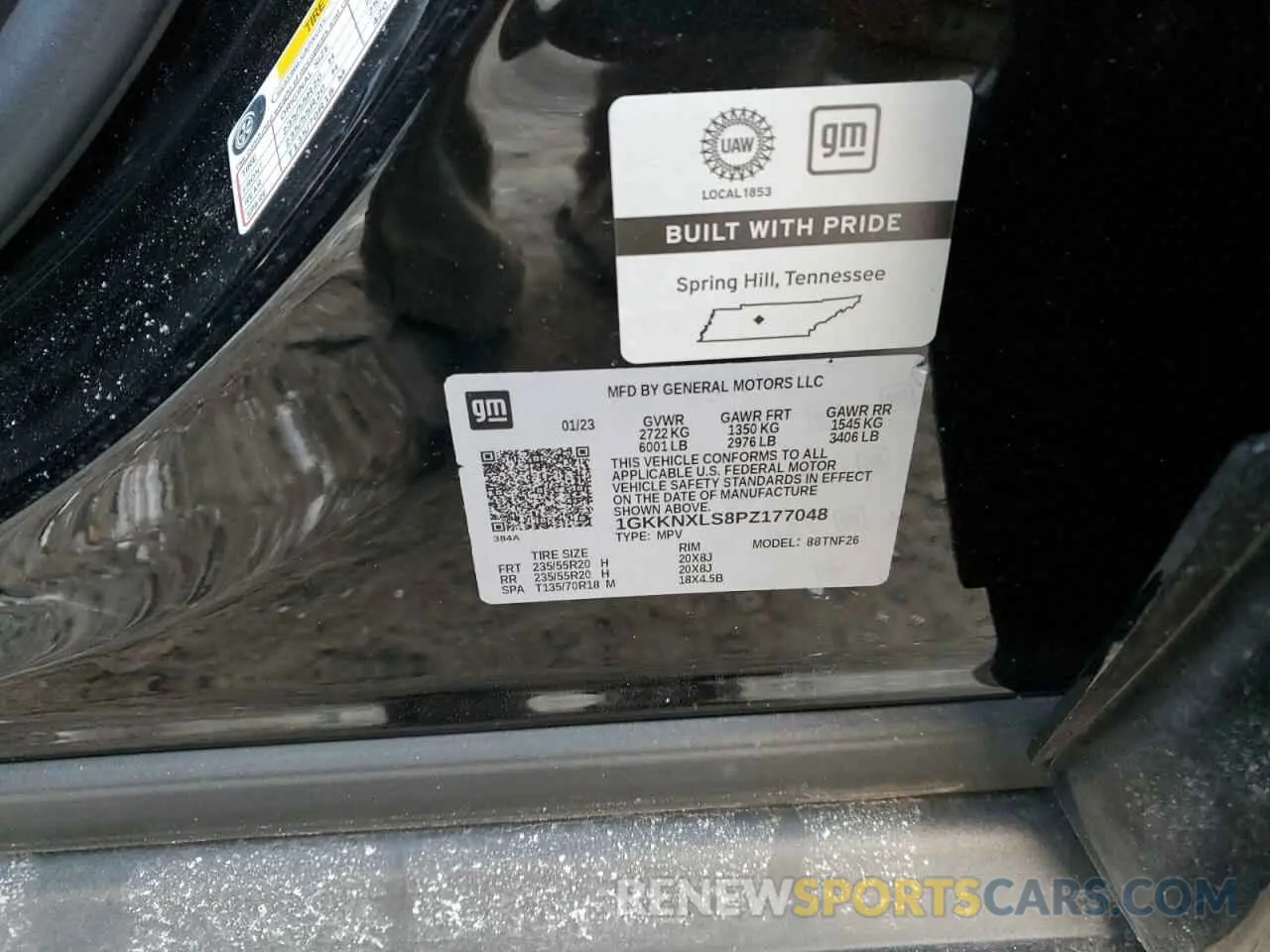 14 fotografías del automóvil dañado 1GKKNXLS8PZ177048 GMC ACADIA DEN 2023