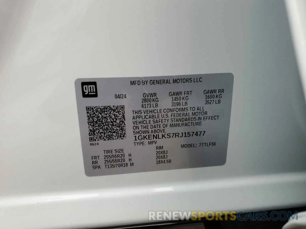 13 fotografías del automóvil dañado 1GKENLKS7RJ157477 GMC ACADIA DEN 2024