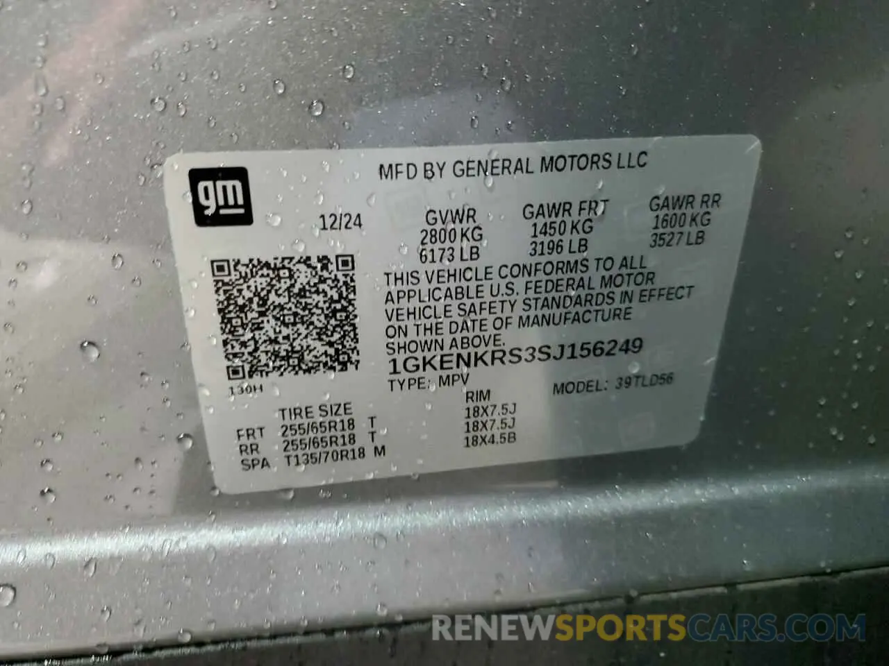 13 fotografías del automóvil dañado 1GKENKRS3SJ156249 GMC ACADIA ELE 2025