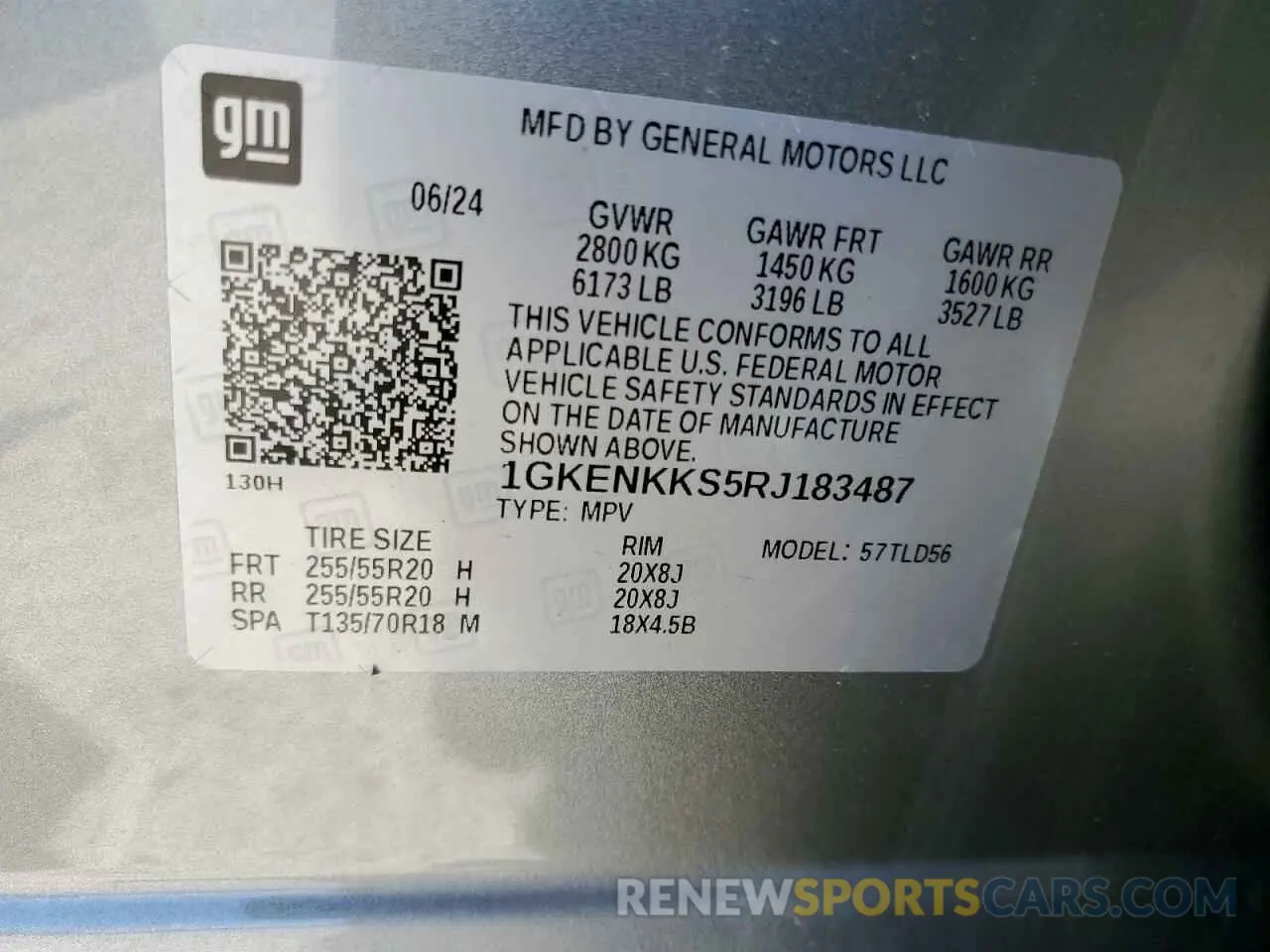 13 fotografías del automóvil dañado 1GKENKKS5RJ183487 GMC ACADIA UPL 2024