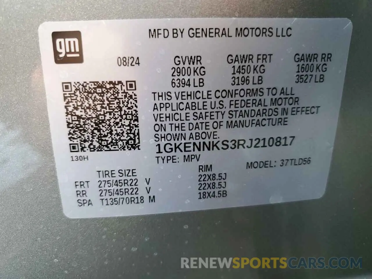 13 fotografías del automóvil dañado 1GKENNKS3RJ210817 GMC ACADIA UPL 2024