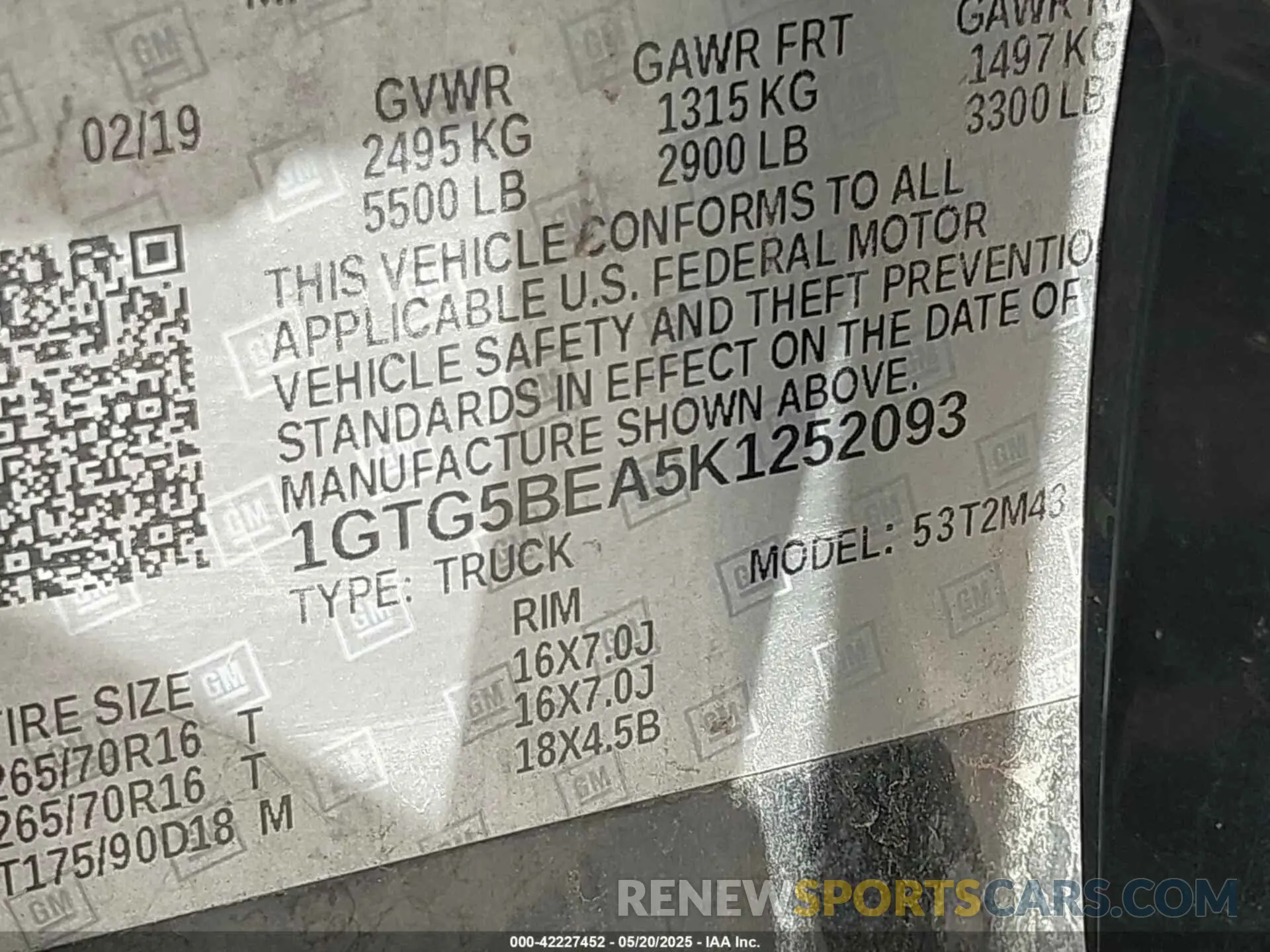 9 fotografías del automóvil dañado 1GTG5BEA5K1252093 GMC CANYON 2019
