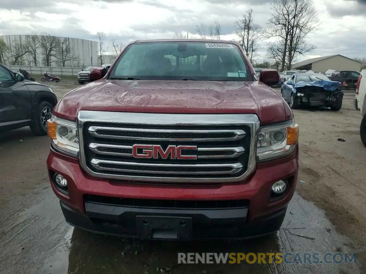 5 fotografías del automóvil dañado 1GTG6CEN8K1229221 GMC CANYON 2019
