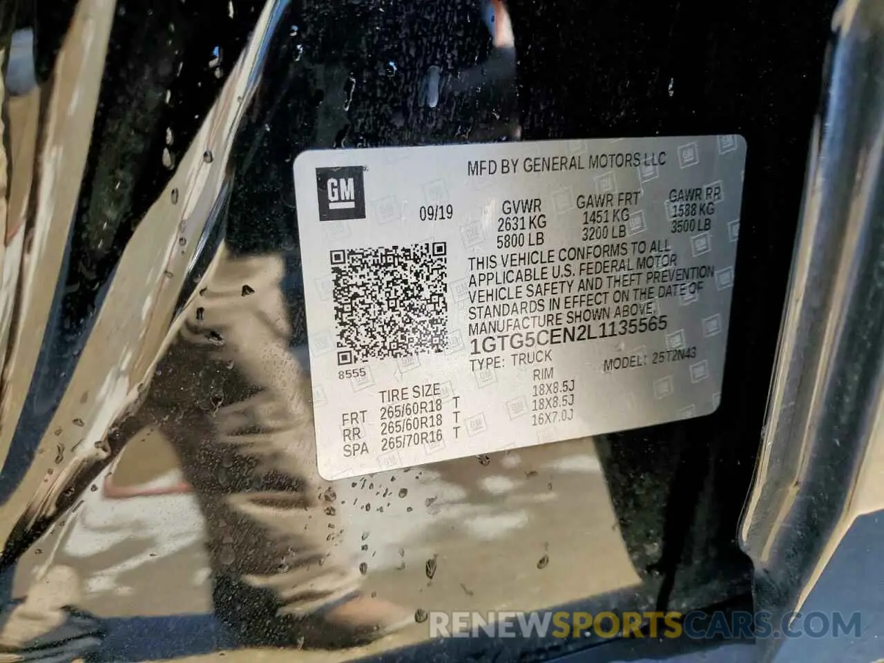12 fotografías del automóvil dañado 1GTG5CEN2L1135565 GMC CANYON 2020