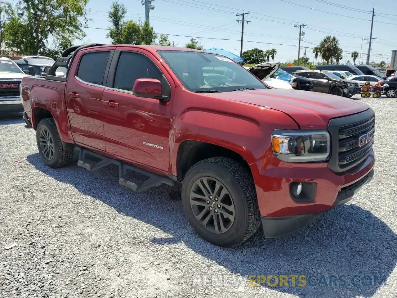 4 fotografías del automóvil dañado 1GTG6CEN4L1134222 GMC CANYON 2020