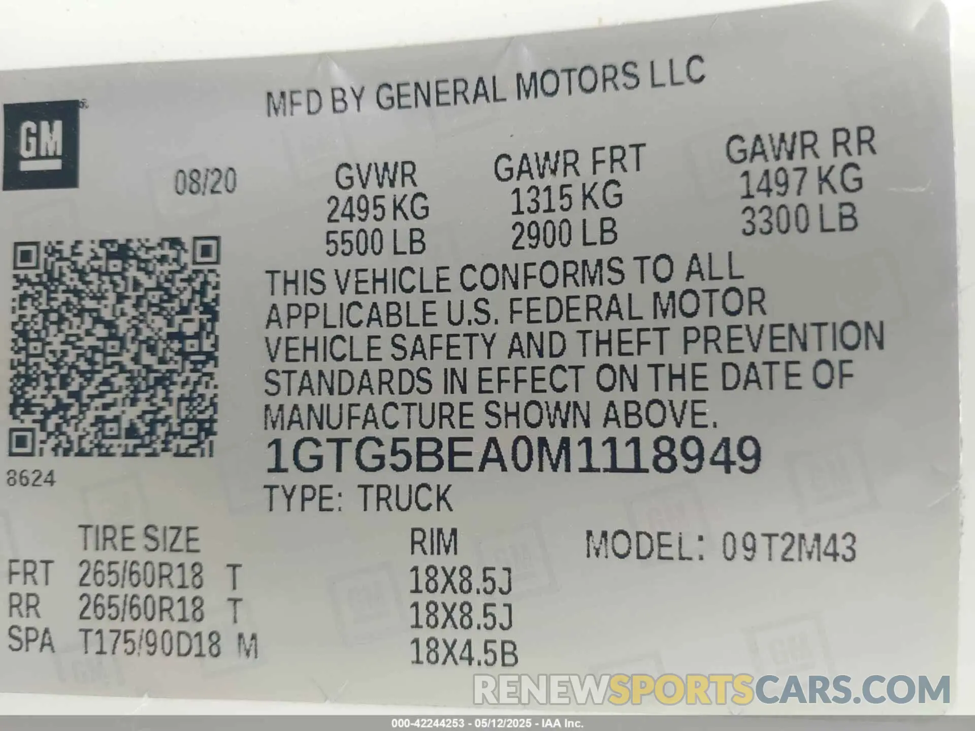 9 fotografías del automóvil dañado 1GTG5BEA0M1118949 GMC CANYON 2021