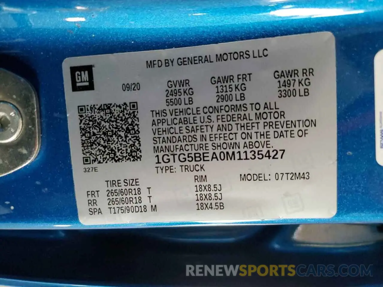 12 fotografías del automóvil dañado 1GTG5BEA0M1135427 GMC CANYON 2021