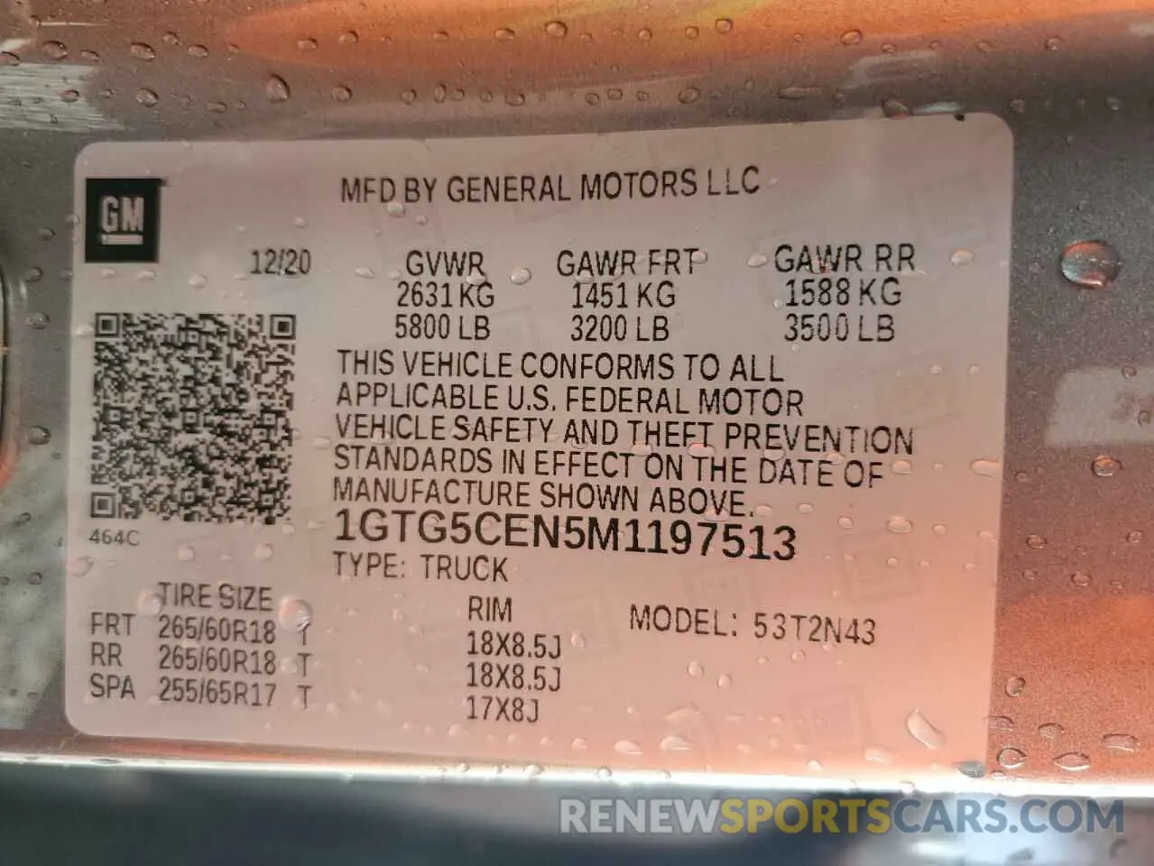 13 fotografías del automóvil dañado 1GTG5CEN5M1197513 GMC CANYON 2021