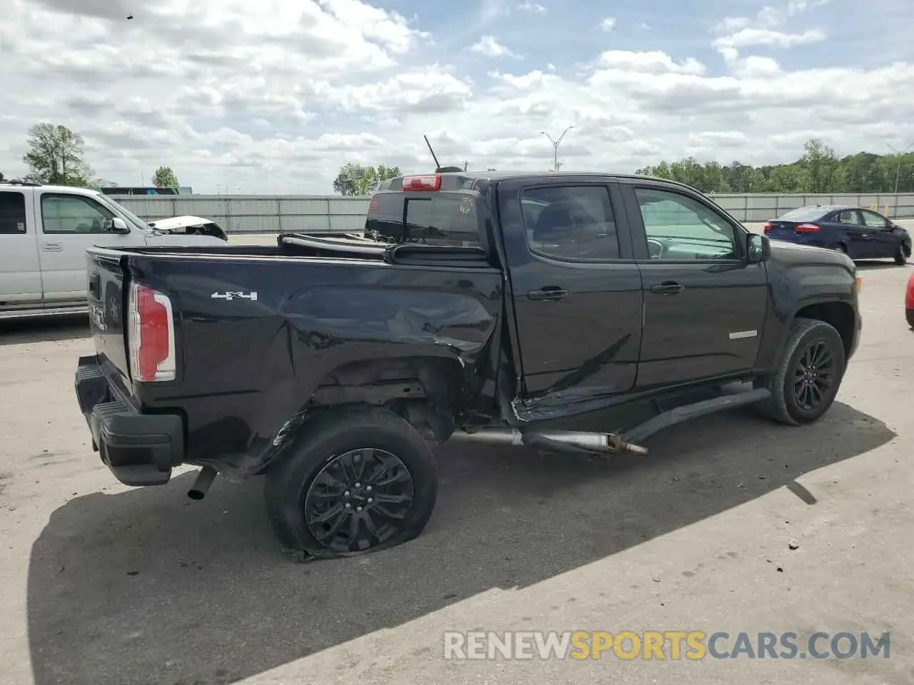 3 fotografías del automóvil dañado 1GTG6CEN9M1203780 GMC CANYON 2021