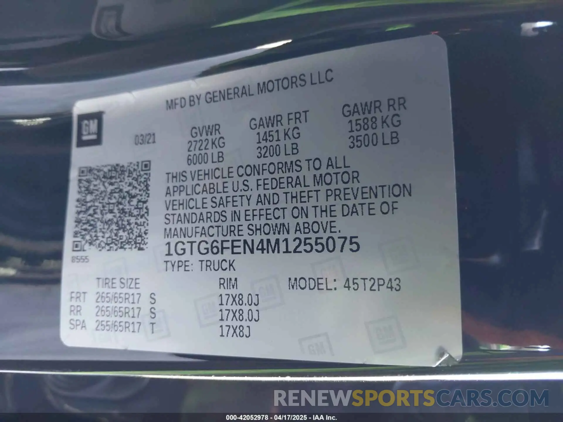 9 fotografías del automóvil dañado 1GTG6FEN4M1255075 GMC CANYON 2021