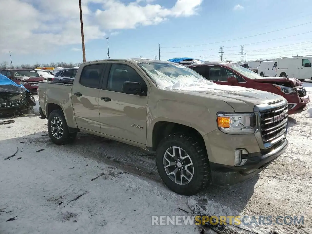 4 fotografías del automóvil dañado 1GTG6FEN8M1157828 GMC CANYON 2021