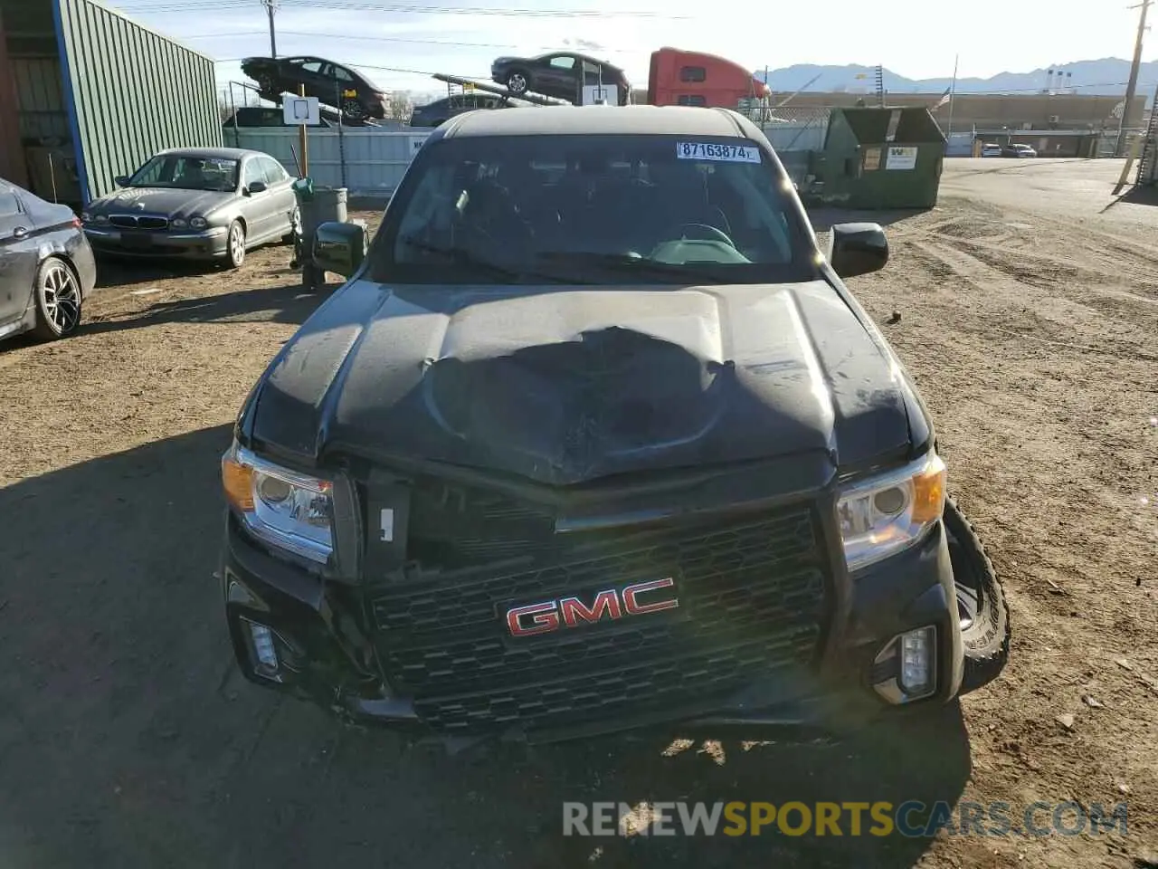 5 fotografías del automóvil dañado 1GTG6FEN9M1254293 GMC CANYON 2021