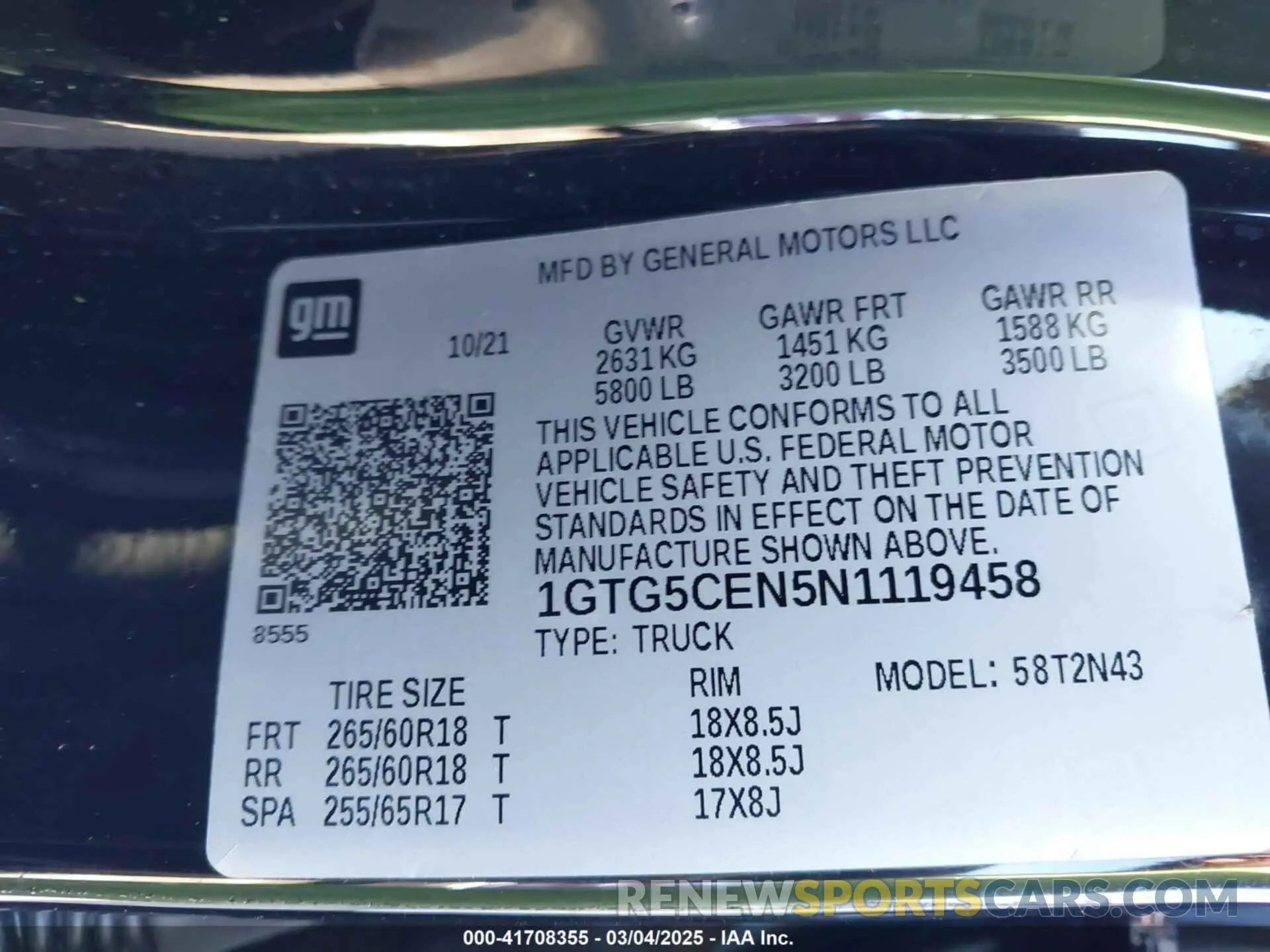 9 fotografías del automóvil dañado 1GTG5CEN5N1119458 GMC CANYON 2022