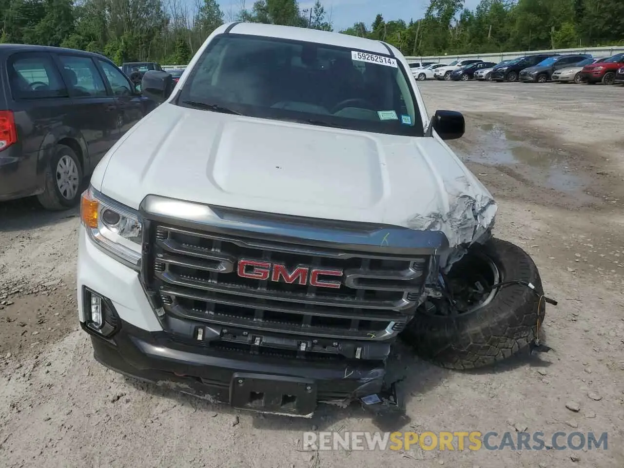 5 fotografías del automóvil dañado 1GTG6FENXN1155791 GMC CANYON 2022