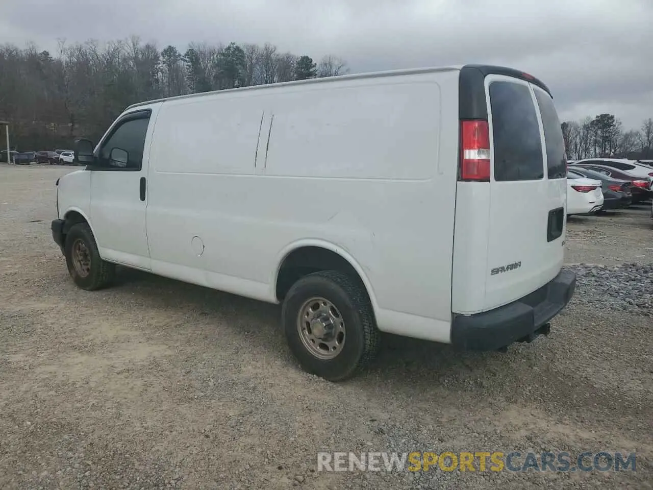2 fotografías del automóvil dañado 1GTW7AFG1L1148656 GMC SAVANA 2020