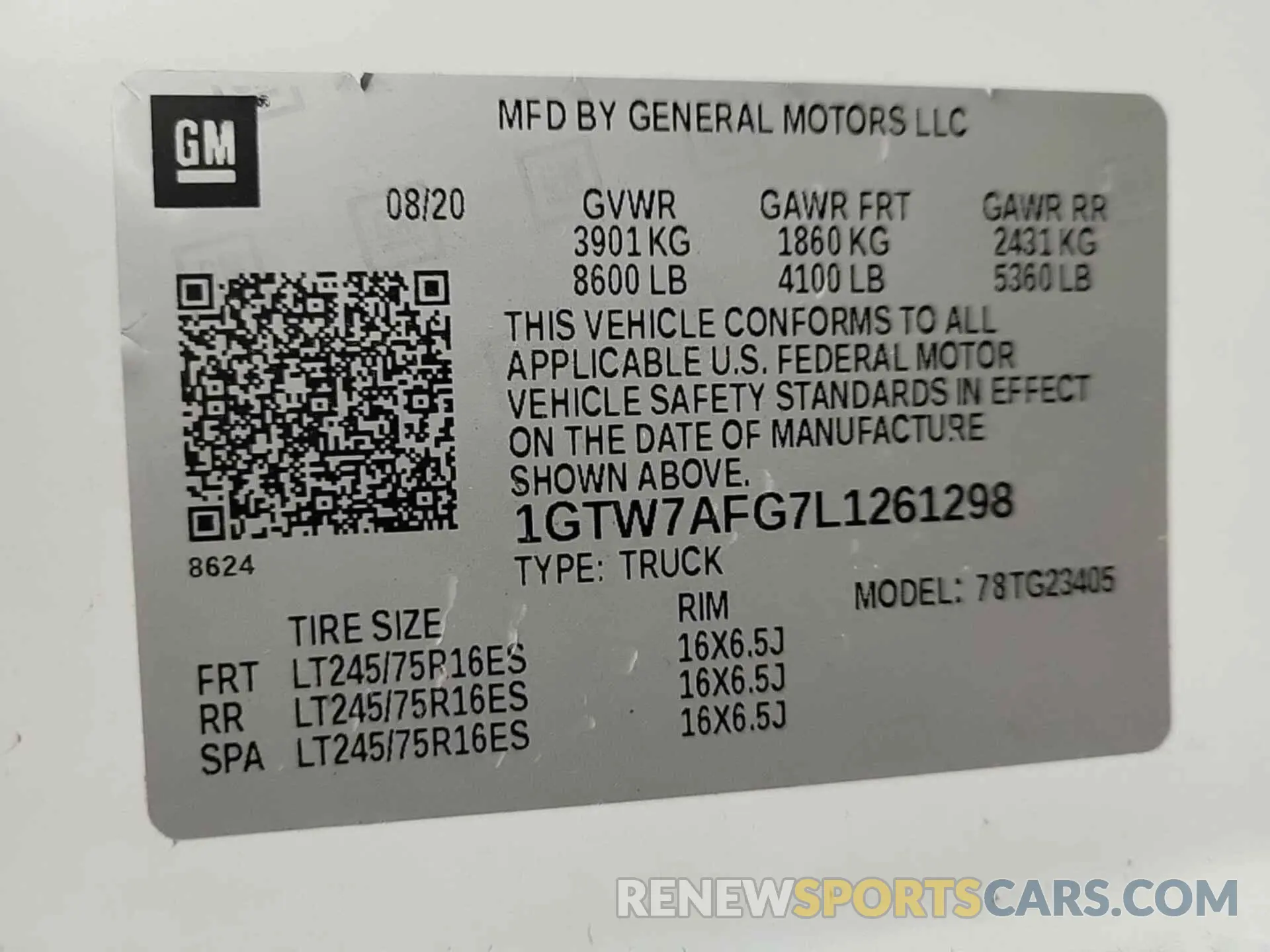 15 fotografías del automóvil dañado 1GTW7AFG7L1261298 GMC SAVANA 2020