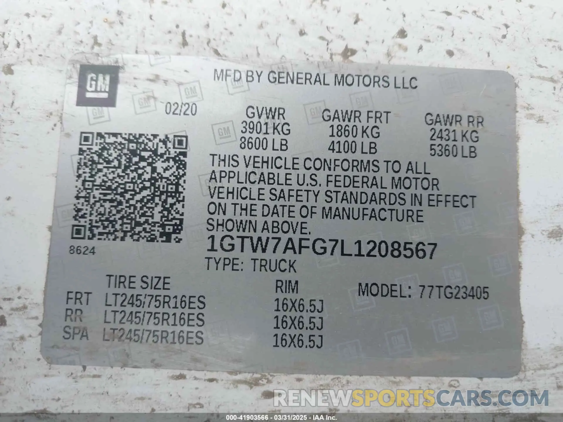9 fotografías del automóvil dañado 1GTW7AFG7L1208567 GMC SAVANA CARGO 2020