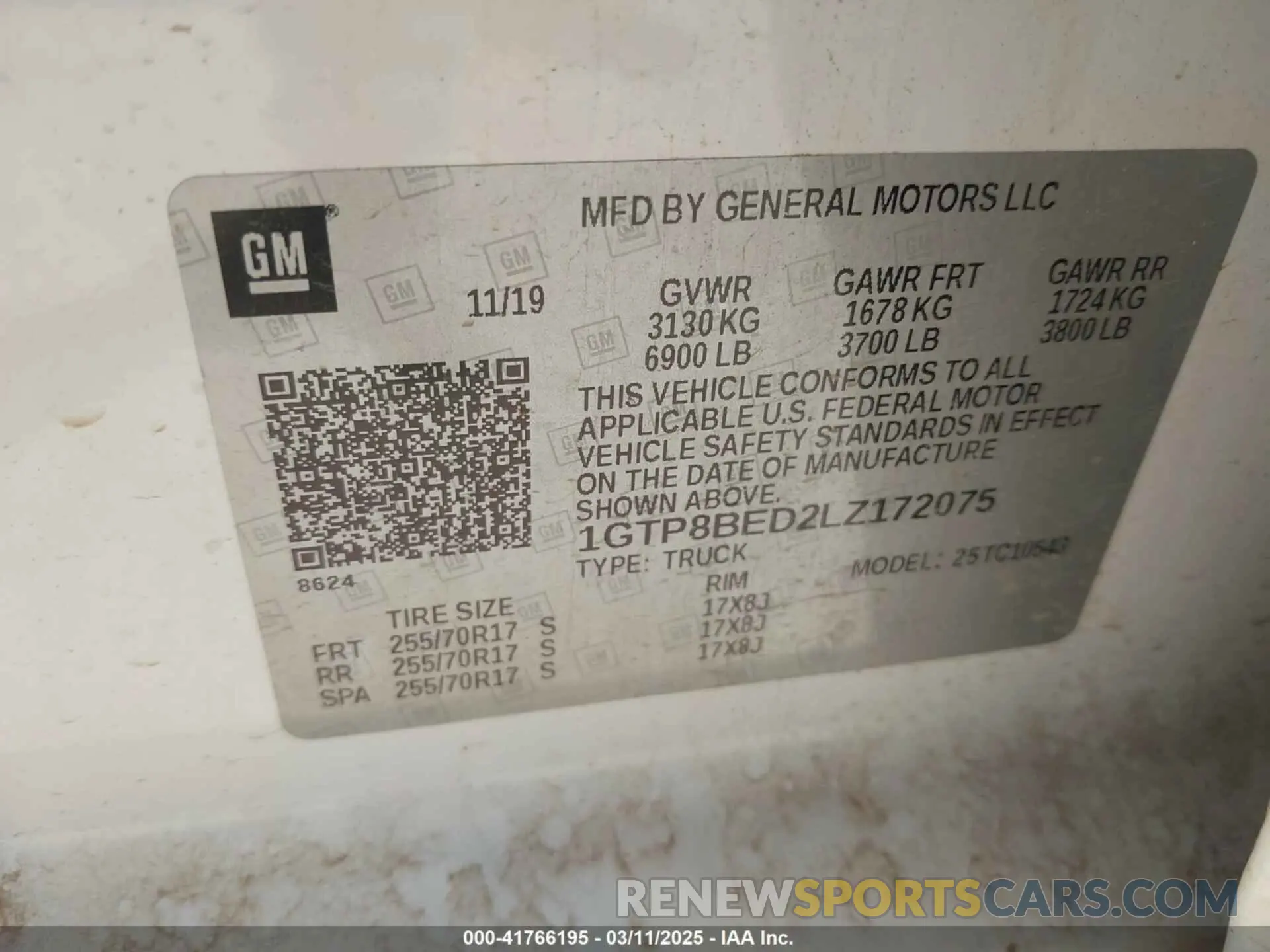 9 fotografías del automóvil dañado 1GTP8BED2LZ172075 GMC SIERRA 1500 2020