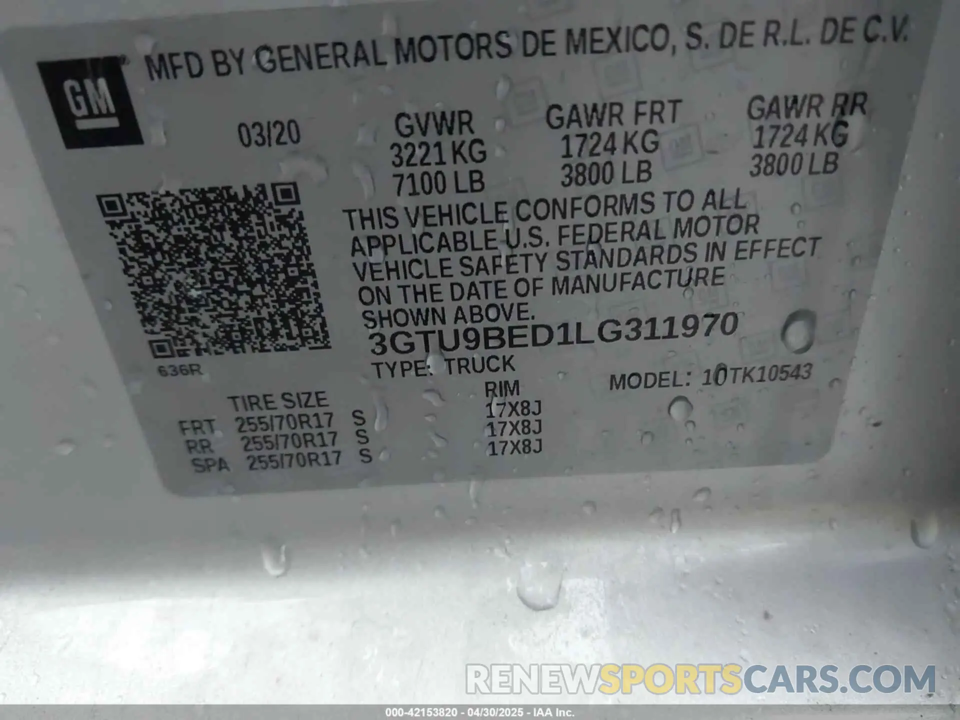 9 fotografías del automóvil dañado 3GTU9BED1LG311970 GMC SIERRA 1500 2020