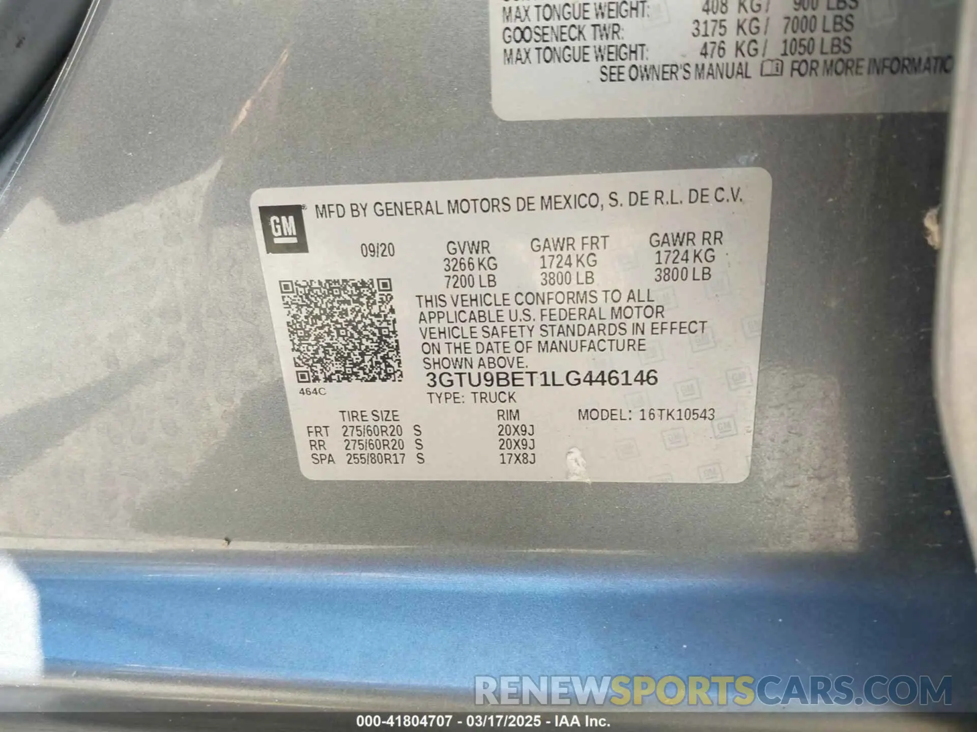 9 fotografías del automóvil dañado 3GTU9BET1LG446146 GMC SIERRA 1500 2020