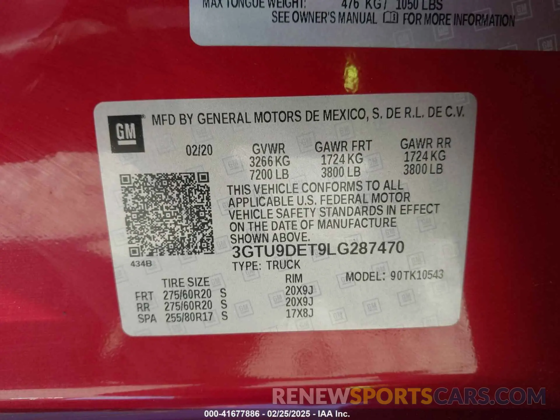 9 fotografías del automóvil dañado 3GTU9DET9LG287470 GMC SIERRA 1500 2020