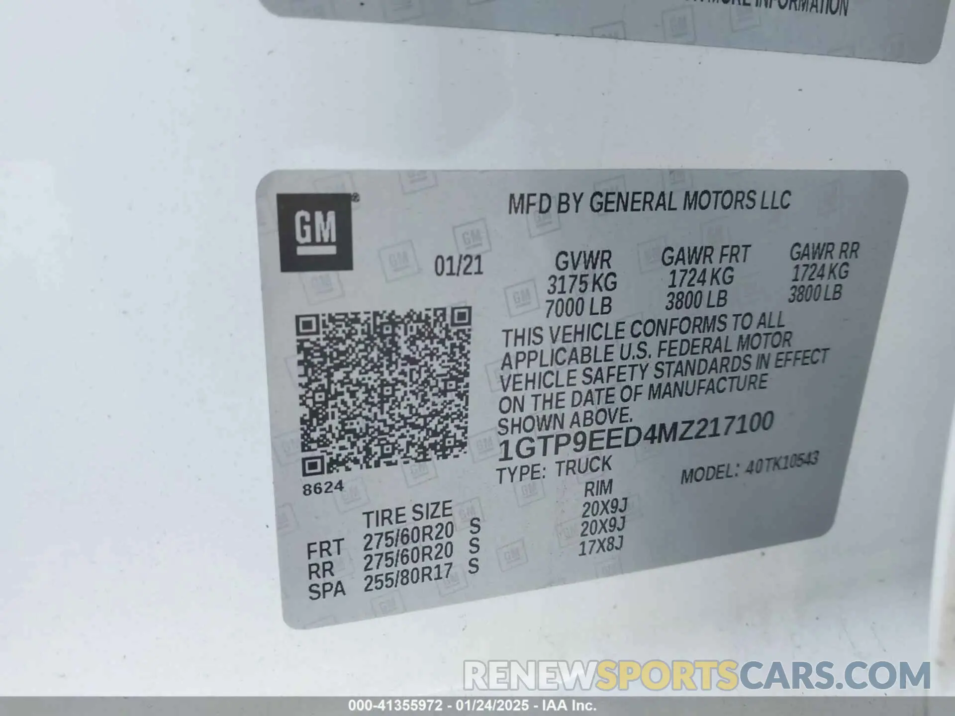 9 fotografías del automóvil dañado 1GTP9EED4MZ217100 GMC SIERRA 1500 2021