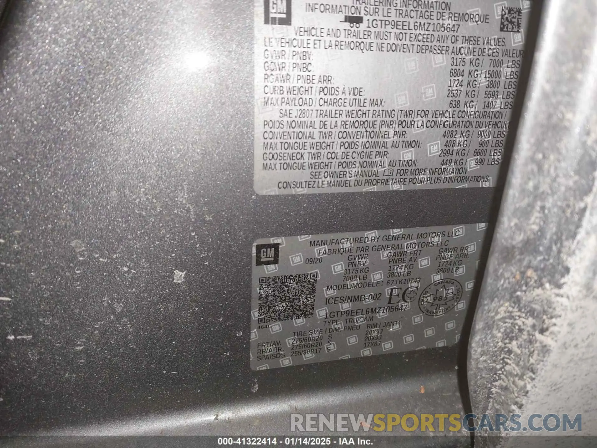 9 fotografías del automóvil dañado 1GTP9EEL6MZ105647 GMC SIERRA 1500 2021