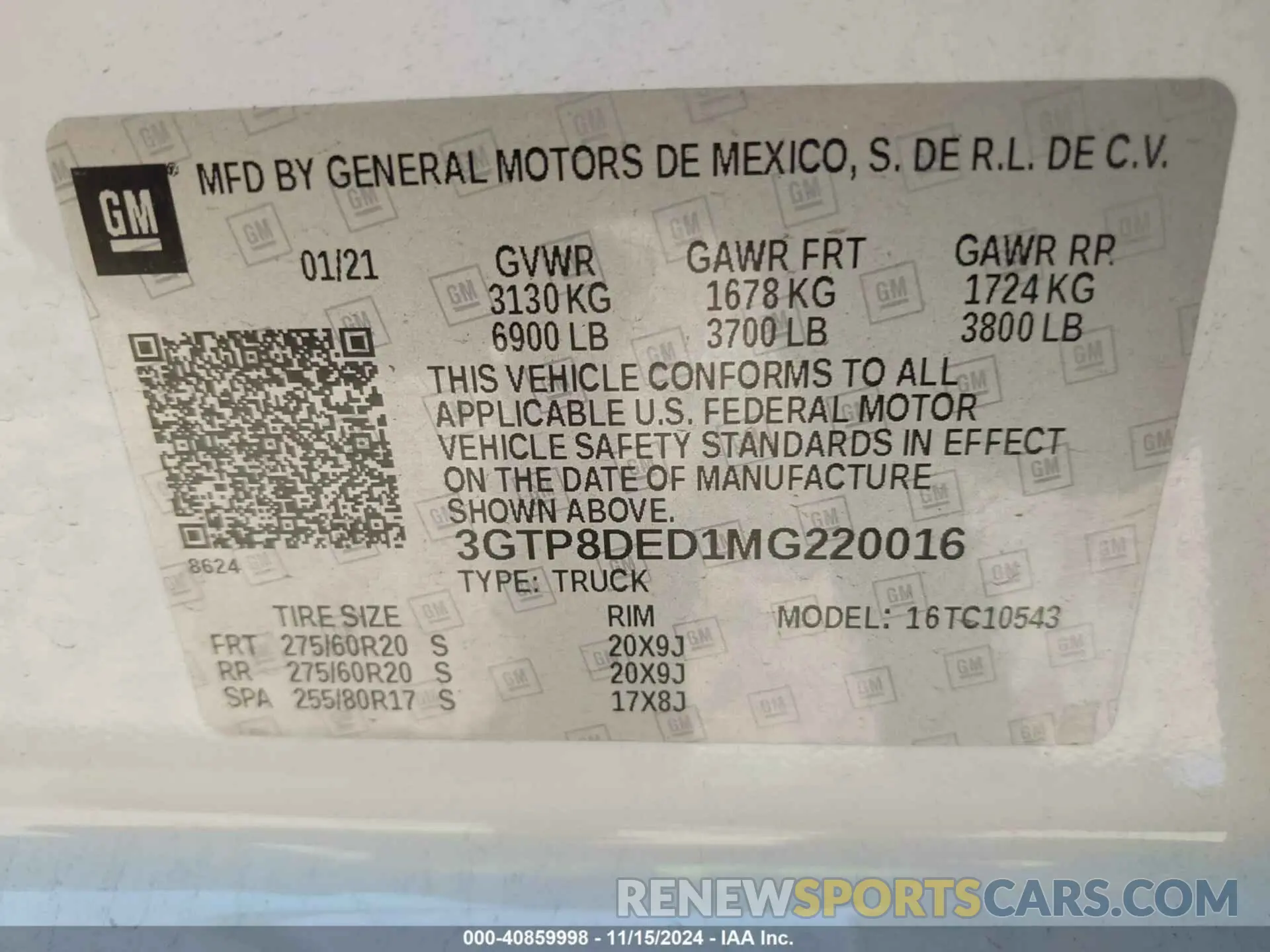 9 fotografías del automóvil dañado 3GTP8DED1MG220016 GMC SIERRA 1500 2021