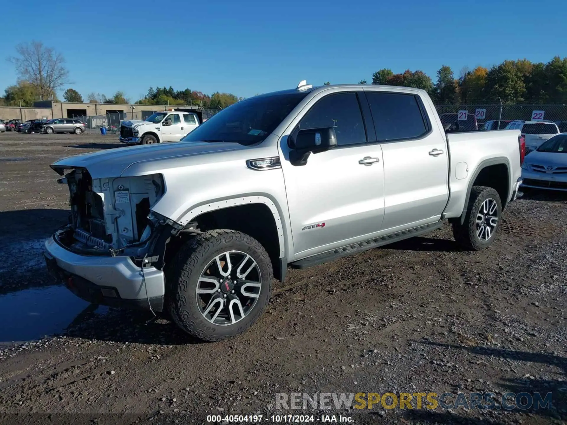 2 fotografías del automóvil dañado 1GTUUEET5NZ554403 GMC SIERRA 1500 2022