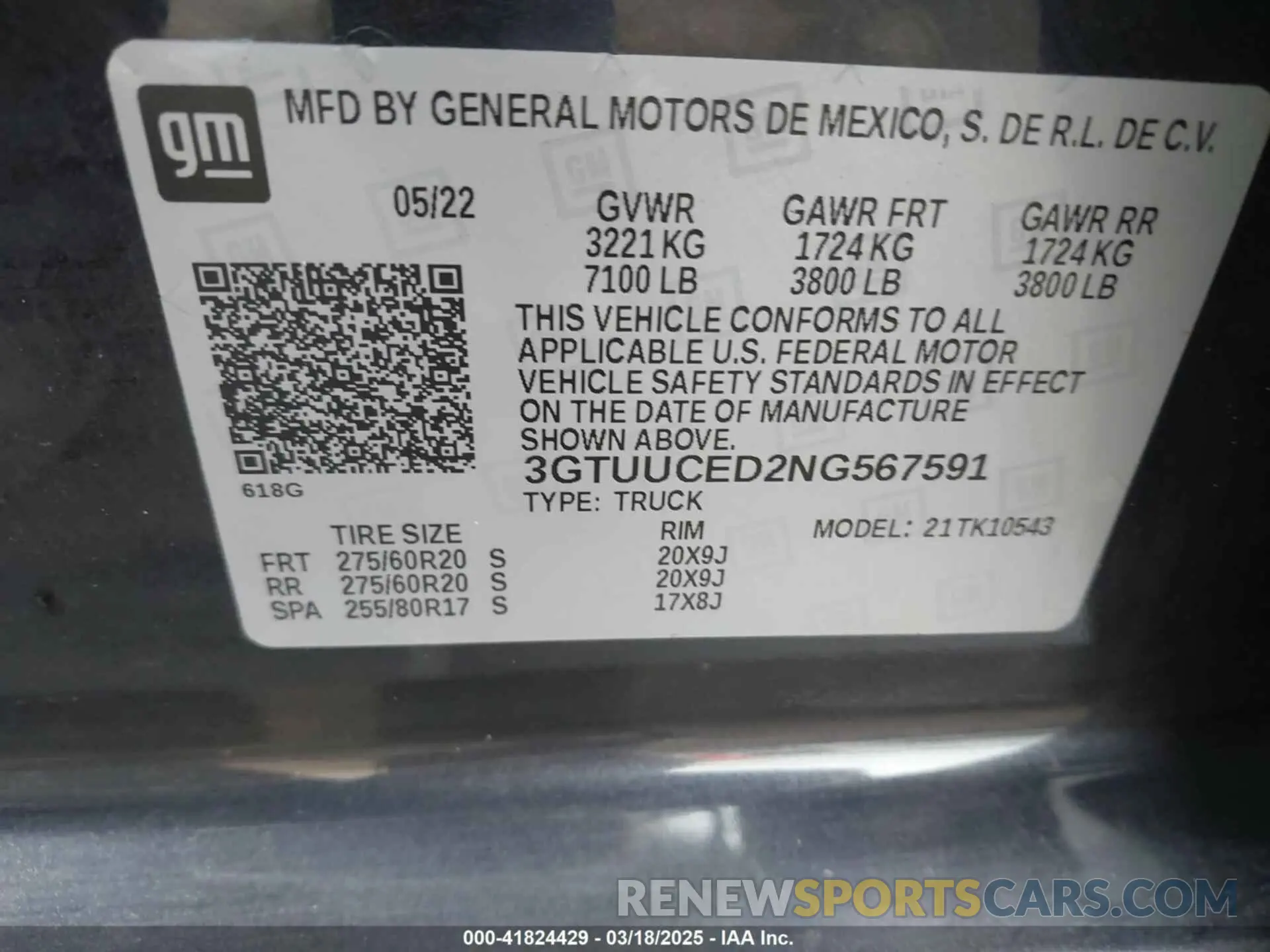 9 fotografías del automóvil dañado 3GTUUCED2NG567591 GMC SIERRA 1500 2022