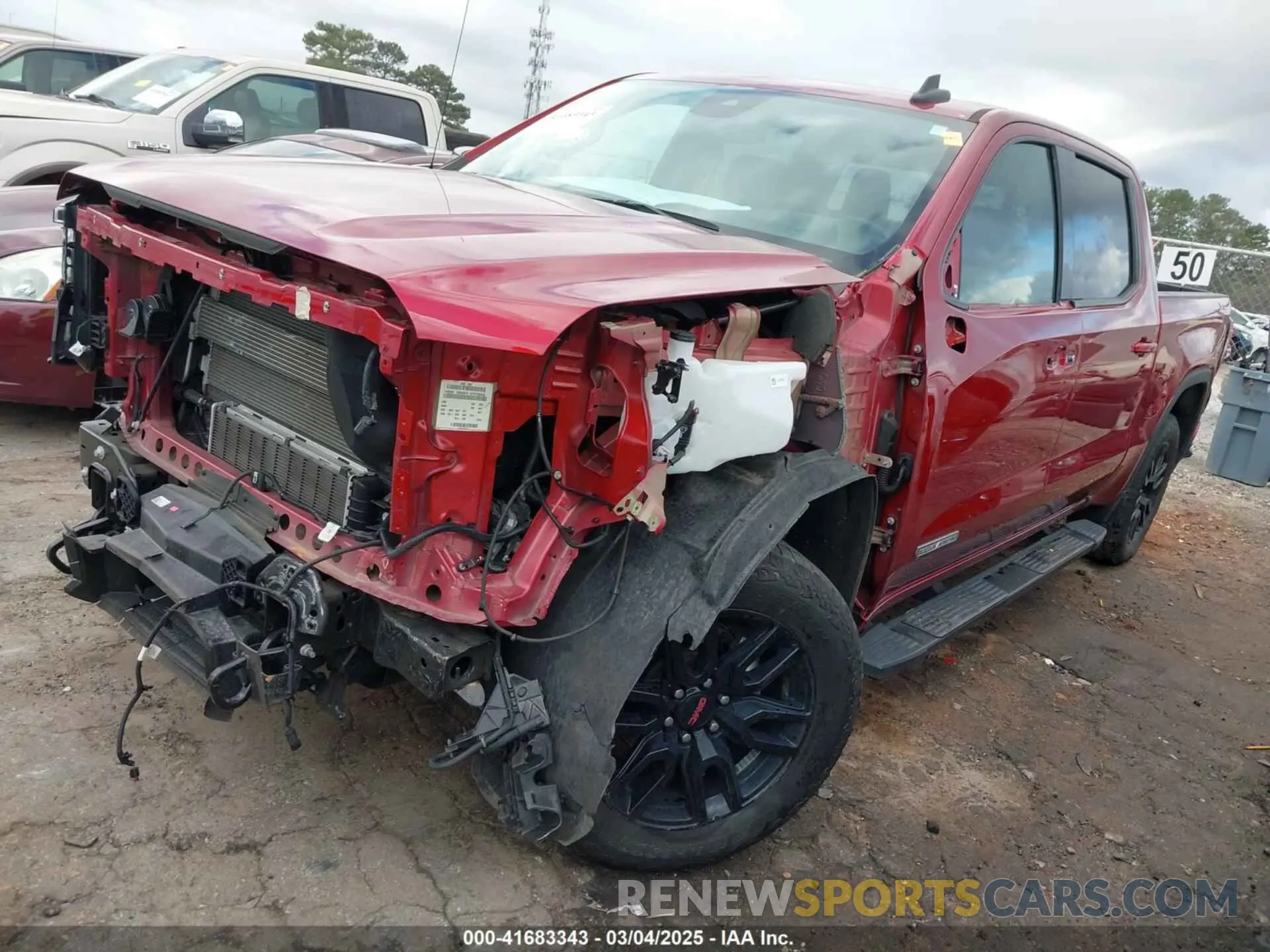 2 fotografías del automóvil dañado 3GTUUCETXNG547564 GMC SIERRA 1500 2022